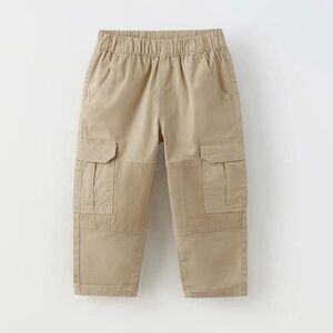 Zara Baby Ripstop Cargo Pants in Khaki Size 18-24 months